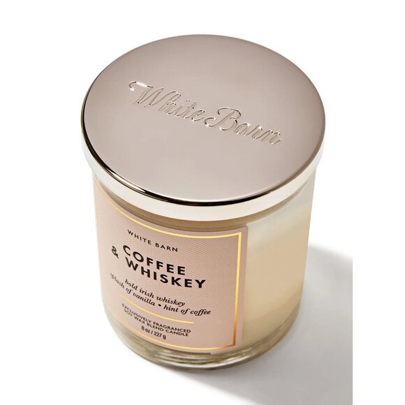 Bath & Body Works Coffee & Whiskey Single Wick Candle 8 oz New - Picture 4 of 4